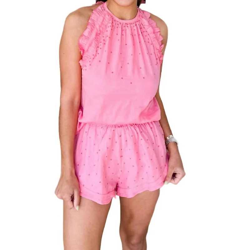Instant Discount Embellished Top In Rose