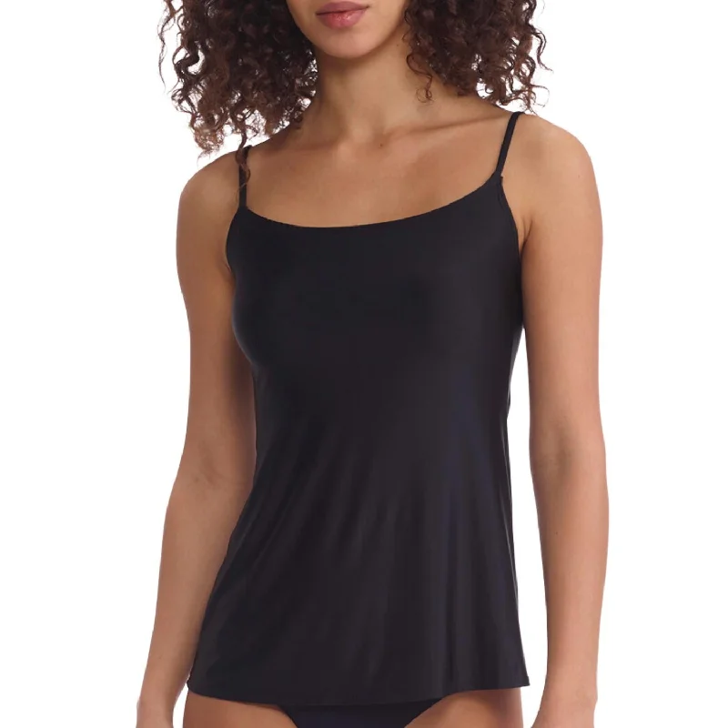 Inventory Reduction Faux Silk Cami In Black