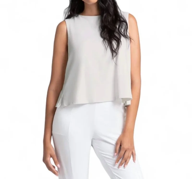Don't Wait Flared Shell Top In Cashew