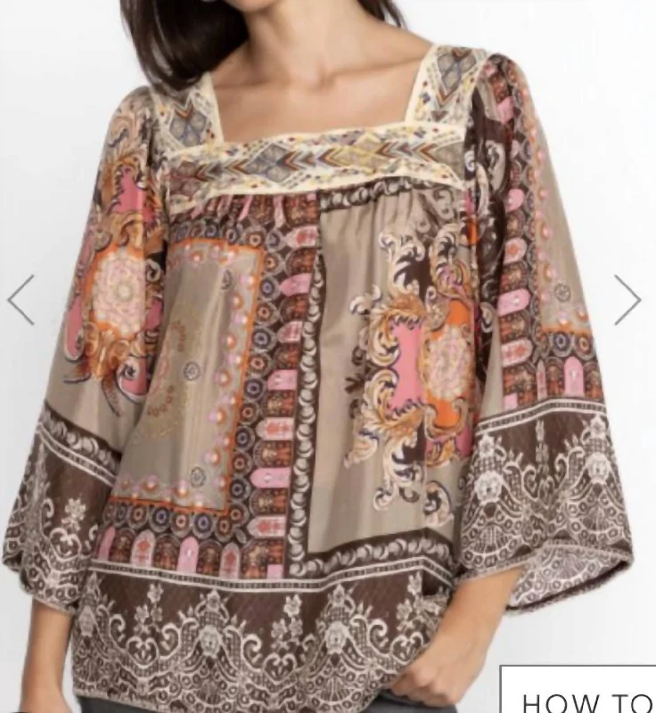 Massive Deals Flora Lace Blouse In Bro