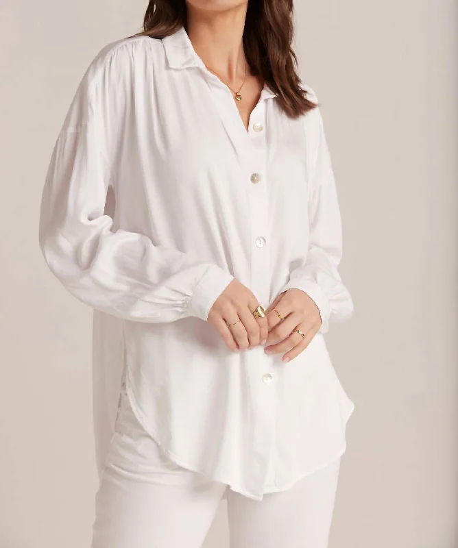 Doorbuster Deal Flowy Shirt In White