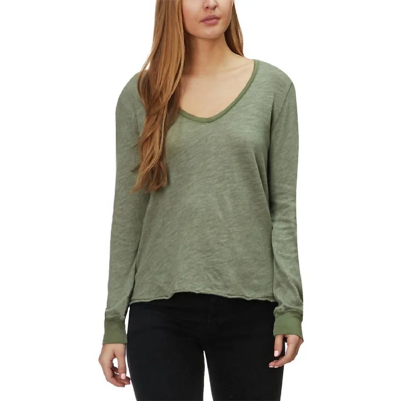 Midnight Sale Found My Sass Long-Sleeve Top In Rosemary