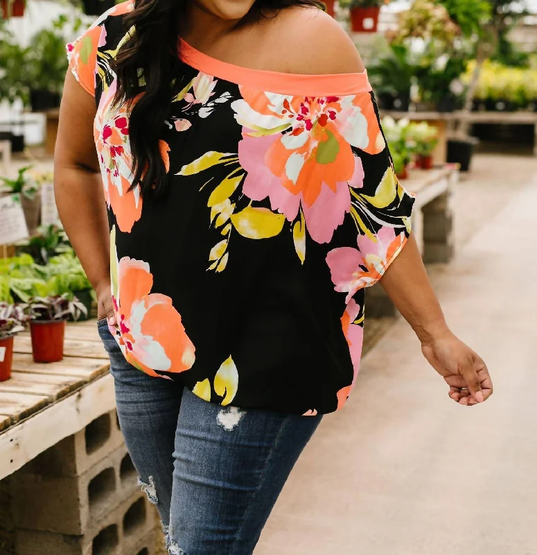 Time-Limited Offer Grand Design Floral Top In Multi