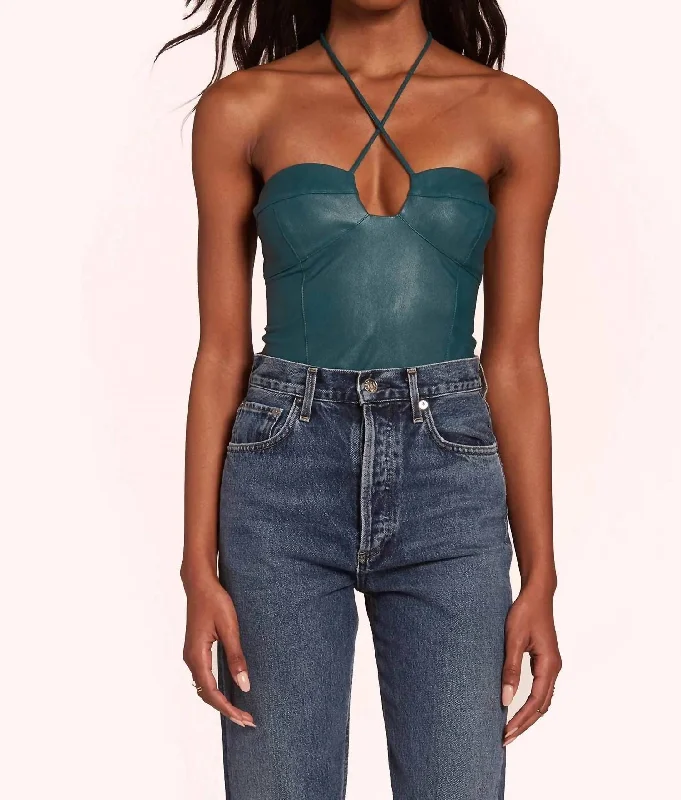 Price Blitz Greca Bodysuit In Pine