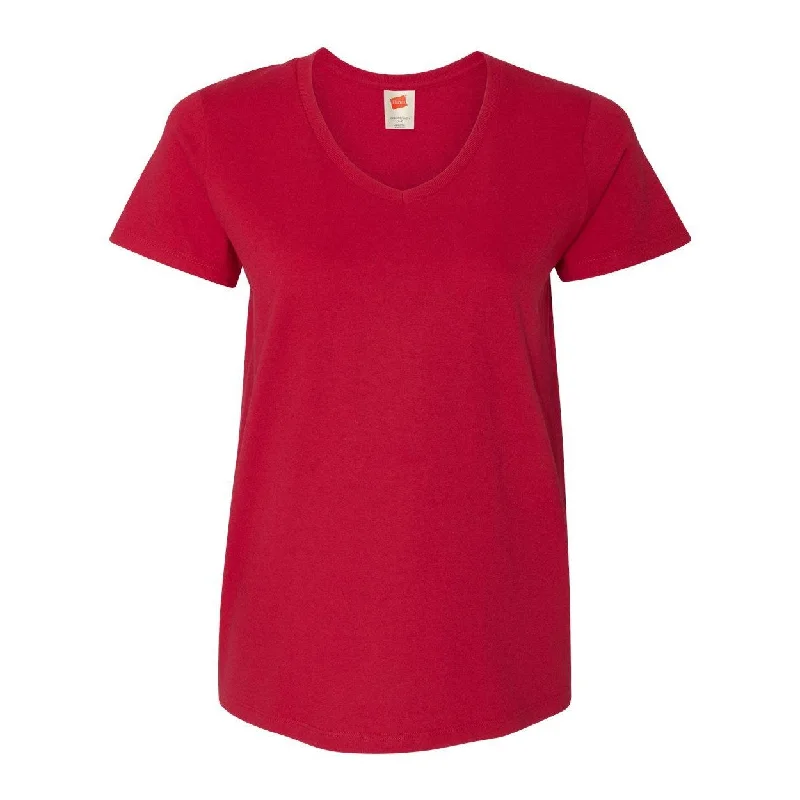 Can't Miss Hanes Essential-T Womens V-Neck T-Shirt