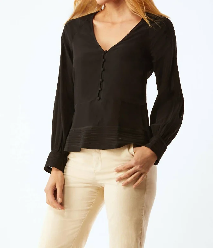 Deal Explosion Hathaway Blouse With Embroidery In Black