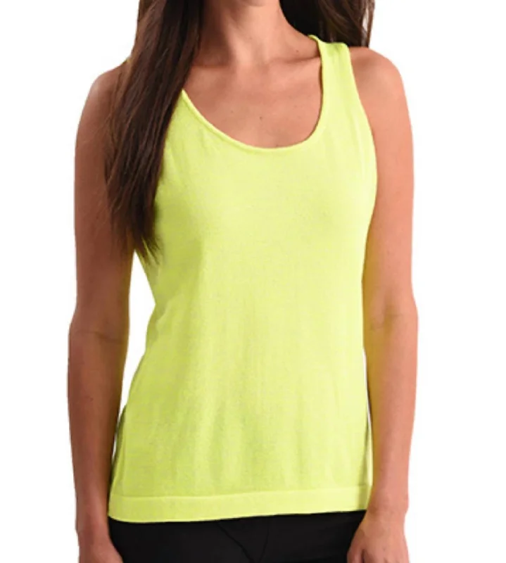 Best Bargains Heathered Bra-Friendly Tank Top In Lime