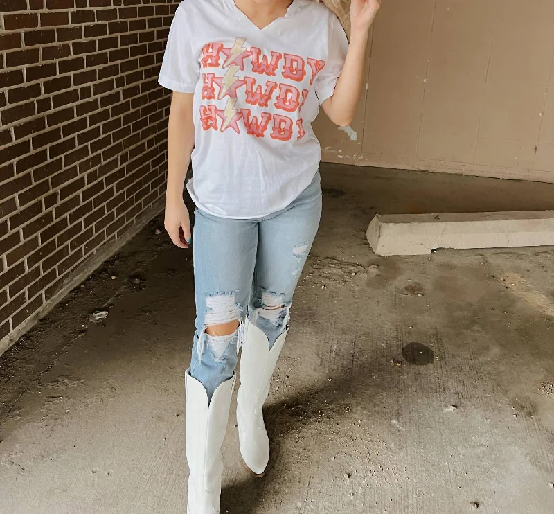 Flash Sale Howdy Tee In White