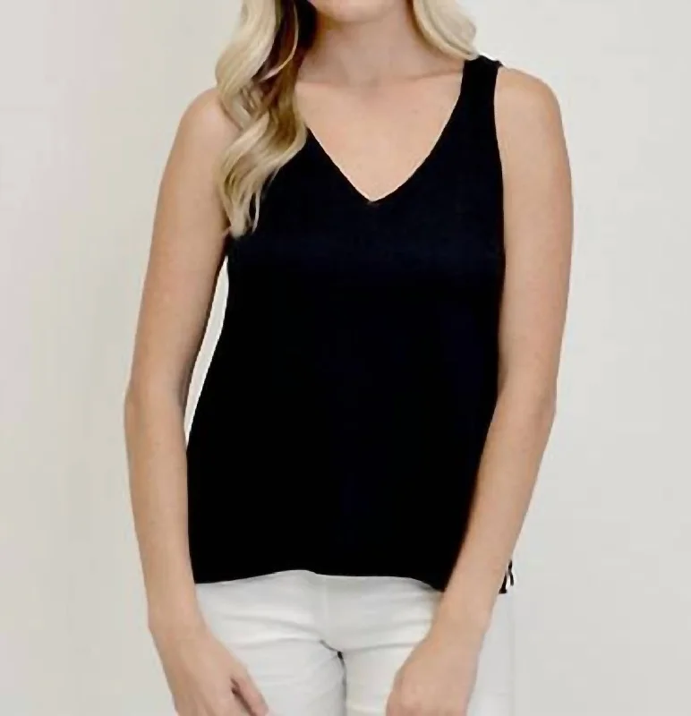 Sneak Peek Sale Ilinen Classic Cotton Tank Top In Black