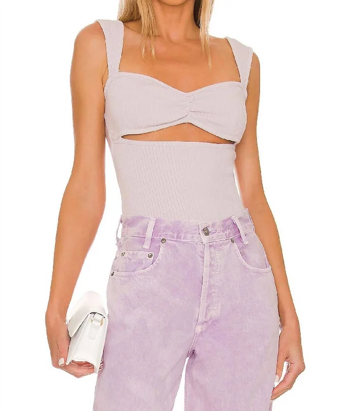 Mega Sale Isla Cutout Ribbed Tank Top In Frosting