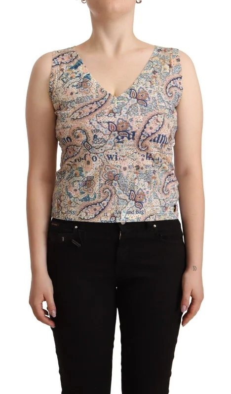 Loyalty Reward John Galliano  Cotton Sleeveless V-neck Tank Women's Top