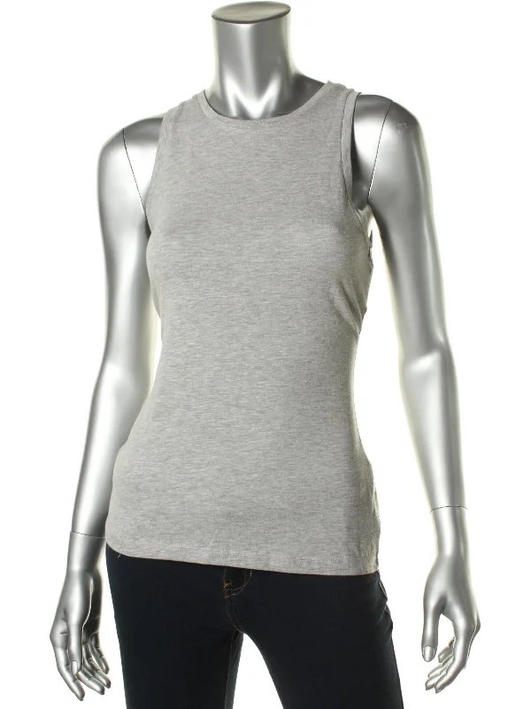 Steals and Deals Juniors Womens Cotton Jewel Neck Tank Top