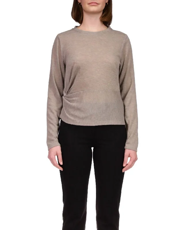Midnight Madness Knot Your Business Top In Heather Canteen