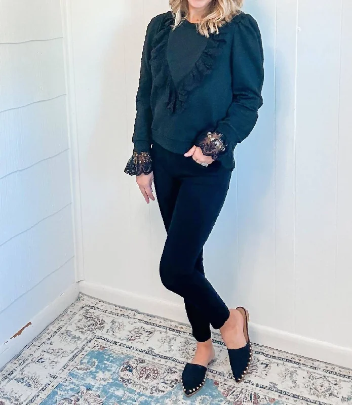 Weekend Deal Lace Top In Black