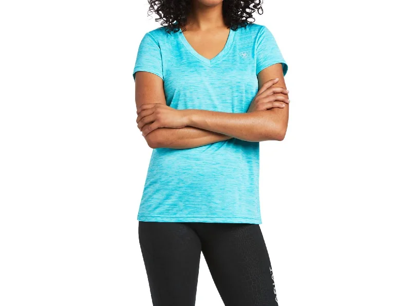 TIME-Limited Offer Laguna V-Neck Short Sleeve Top In Merman