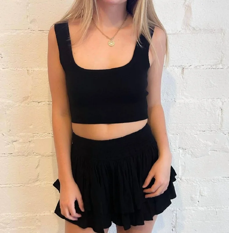 Deal Dash Laura Knit Tank In Black