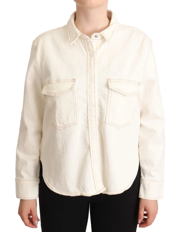 Friends and Family Sale Levi's  Cotton Colla Long Sleeves Button Down Polo Women's Top