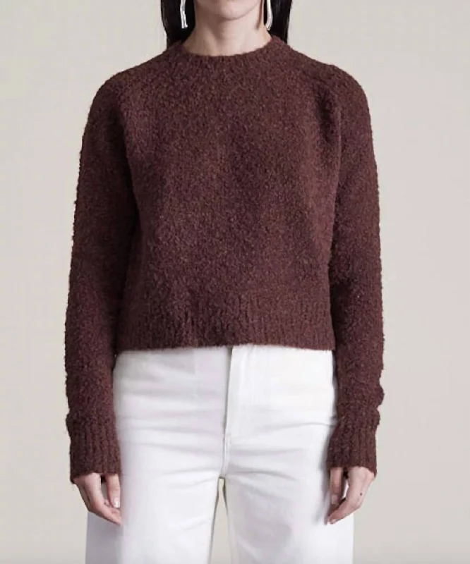 Deal Dash Liisa Textured Crop Top In Chocolate