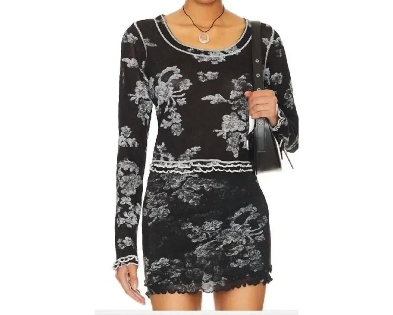 Hot Deal Long Sleeve Garner Tee In Black