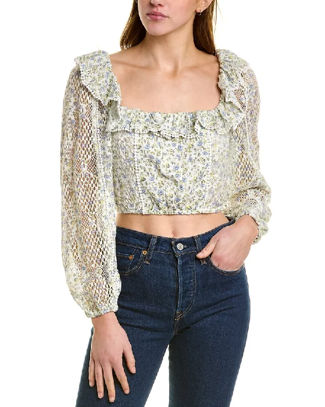 Deal Mania LoveShackFancy Dorabella Crop Top