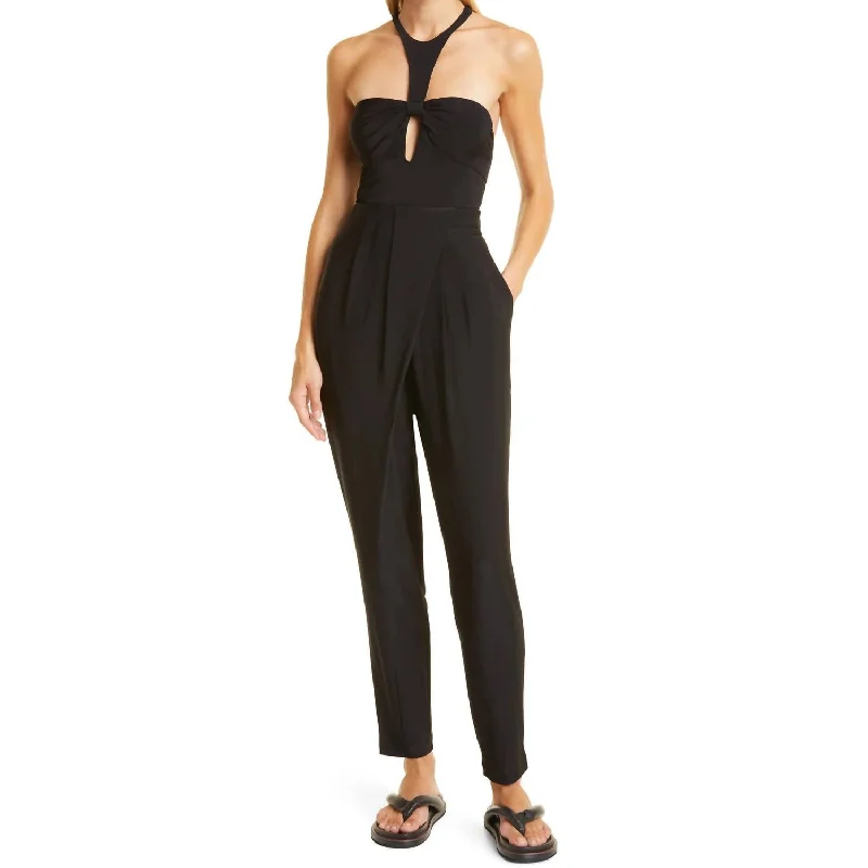 Warehouse Sale Mabel Halter Top In Black