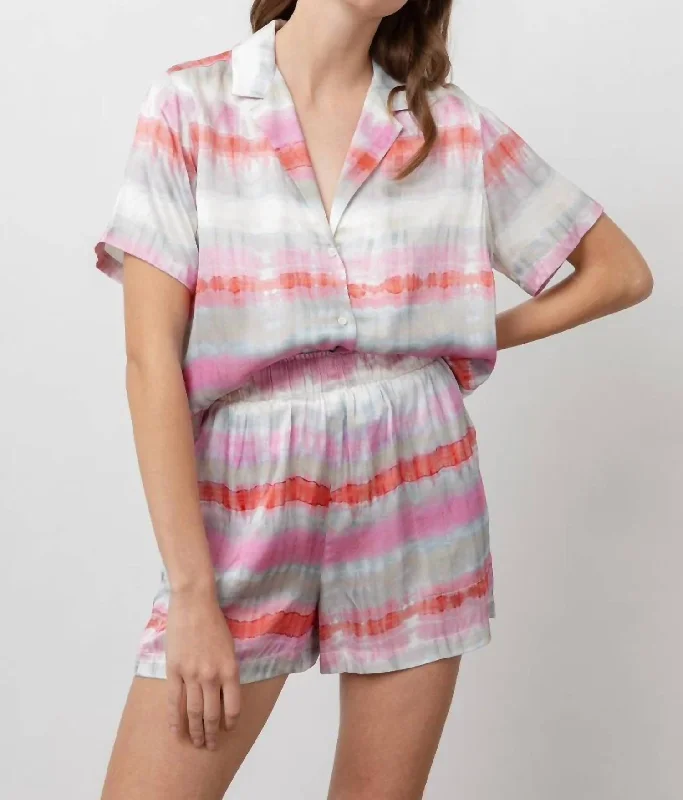 Overstock Maui Coral Waves Top In Coral Pink
