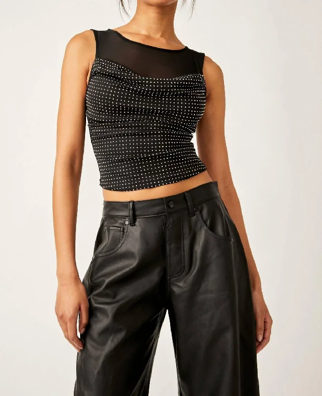 Savings Event Mirrorball Top In Black