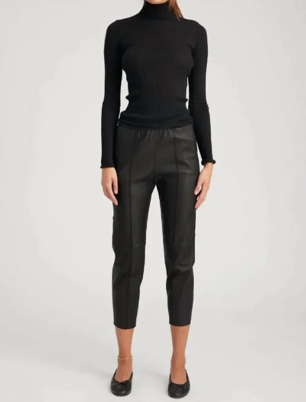 Markdown Madness Mock Neck Top In Black