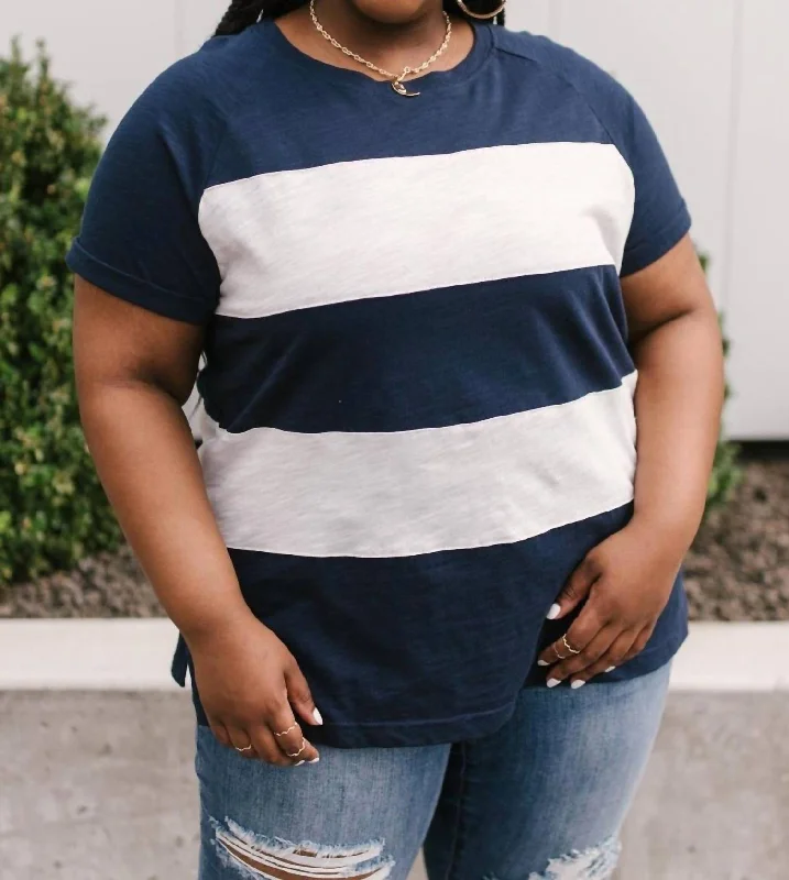 Overstock Modern Brenton Top In Navy