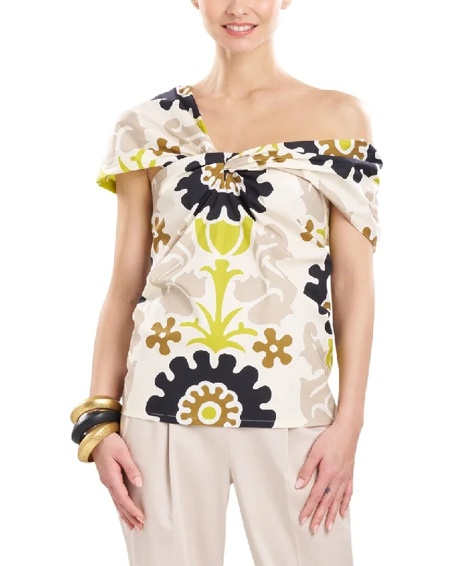 Weekend Deal Natori Talitha Poplin Asymmetrical Halter Top