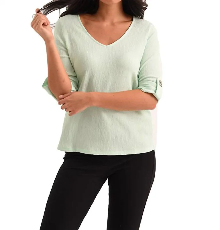 Limited Time Discount Nina Grommet 3/4 Top In Mint