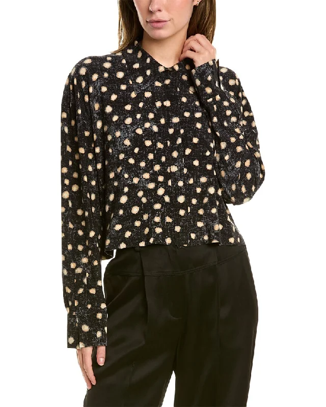 YEAR-End Clearance Norma Kamali Oversized Cropped Boyfriend Shirt