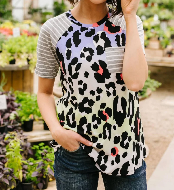Bargain Blast Pastel Spots & Stripes Top In Multi