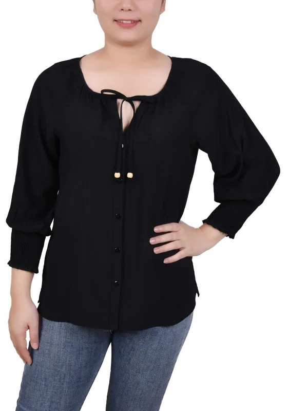 Sneak Peek Sale Petites Womens Career Business Blouse