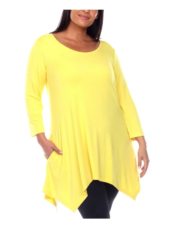 Year-End Sale Plus Makayla Womens Flowy Flattering Tunic Top