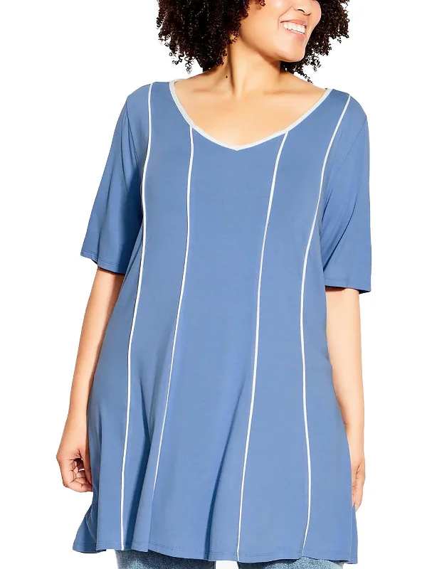Early Bird Discount Plus Womens Casual Day To Night Tunic Top