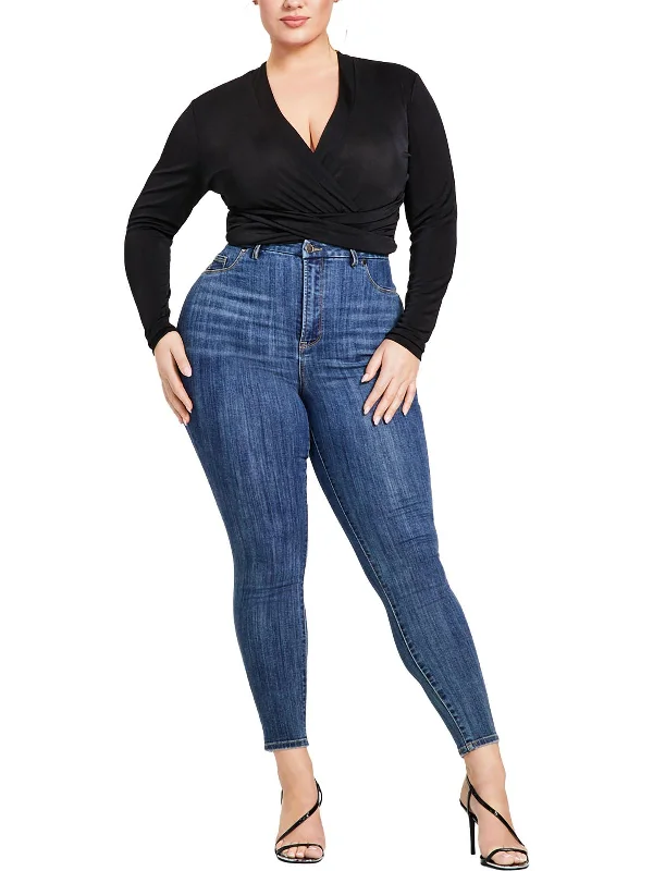 Customer Appreciation Sale Plus Womens Thong Crossover Bodysuit