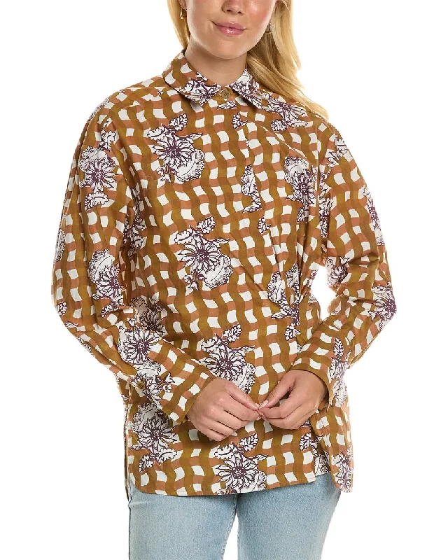 Shop and Save Rebecca Taylor Gingham Daisy Shirt