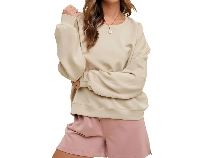 Best Seller Relaxed Sweatshirt In Macadamia