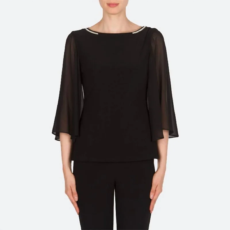 Great Bargains Rhinestone Back Top In Black