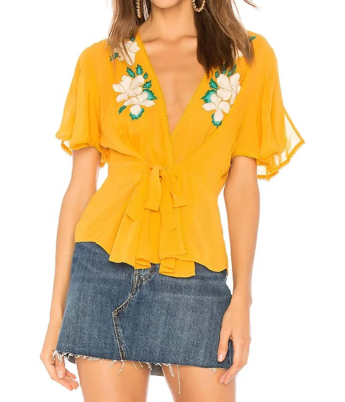 Price Drop Rosie Top In Yellow