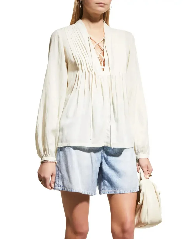 Price Reduction Sachi Top In Light Dove