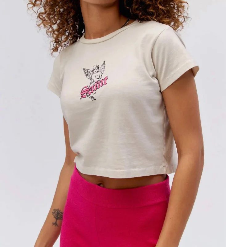 Instant Discount Saint Camp Tee In Dirty White