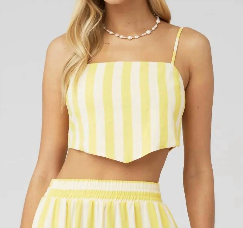 Quick Sale Scarf Top In Sunny Stripe