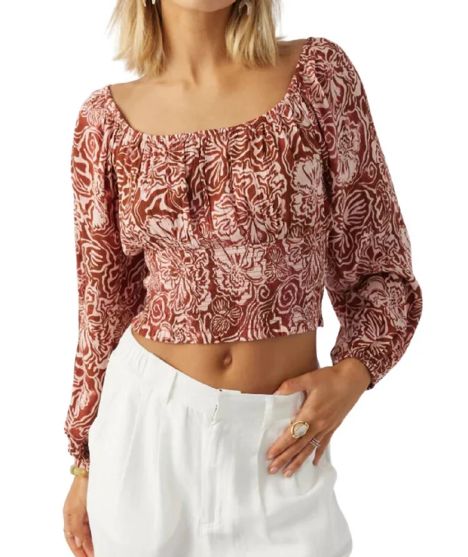 Savings Galore Scottie Top In Rust