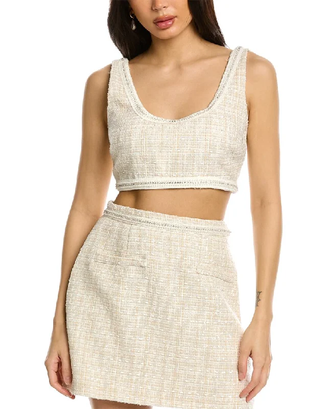 Overstock SISTER JANE Oyster Tweed Wool-Blend Bralette