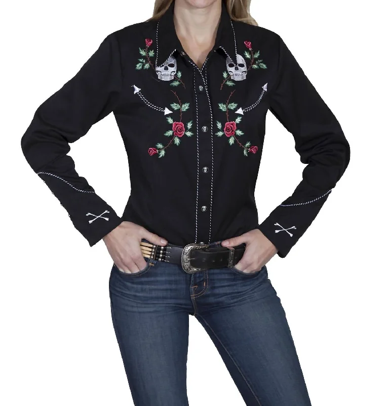 Special Discount Skull Shirt In Black