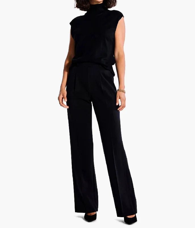 Online Exclusive Sleeveless Turtleneck Sweater Tee In Black Onyx
