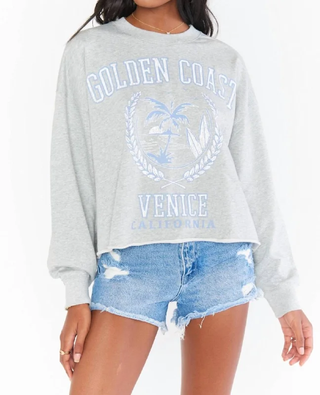 Don't Wait Snooze Sweatshirt In Golden Coast Graphic