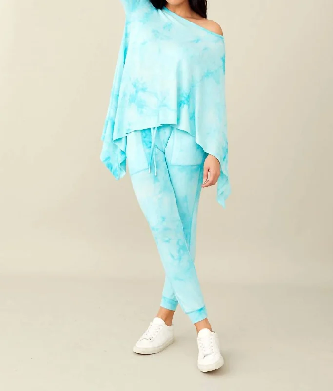 Online Exclusive Soft Stretch Asymmetrical Tie Dye Top In Surf